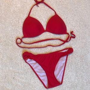 Red Two-Piece Bikini 🏝❤️